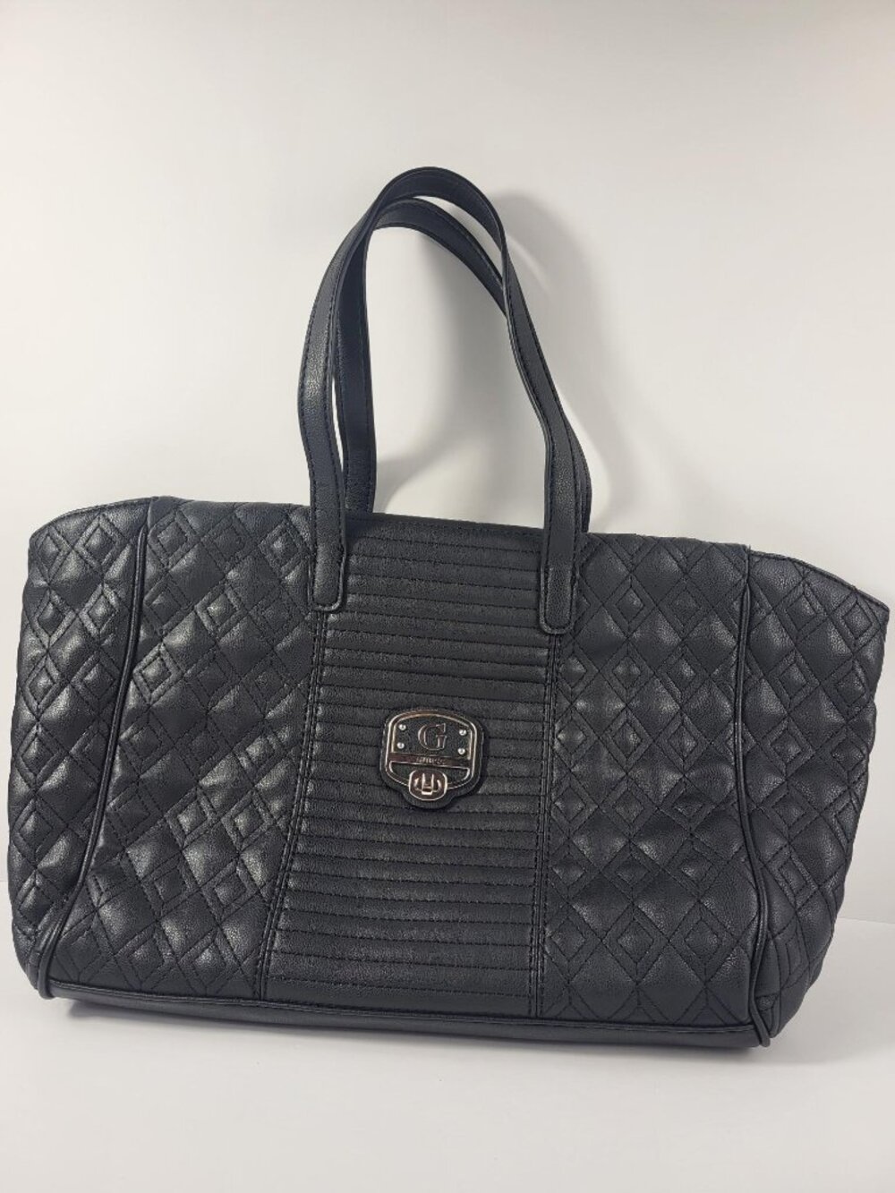 GUESS faux-leather Handbag large women's purse - Black
